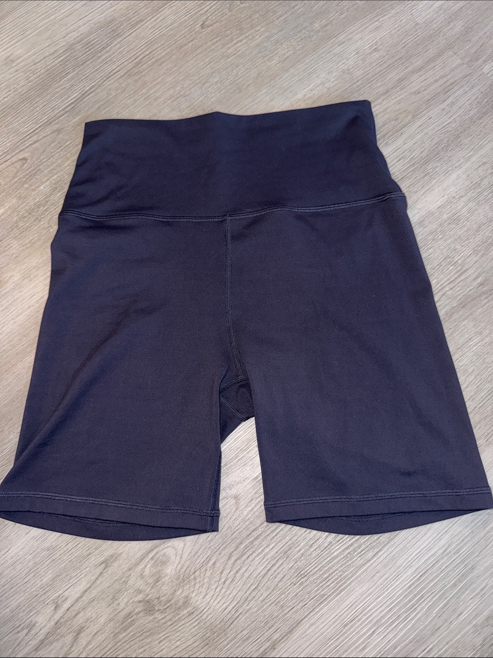 SET Active Black High-Rise Bike Shorts with Wide Waistband